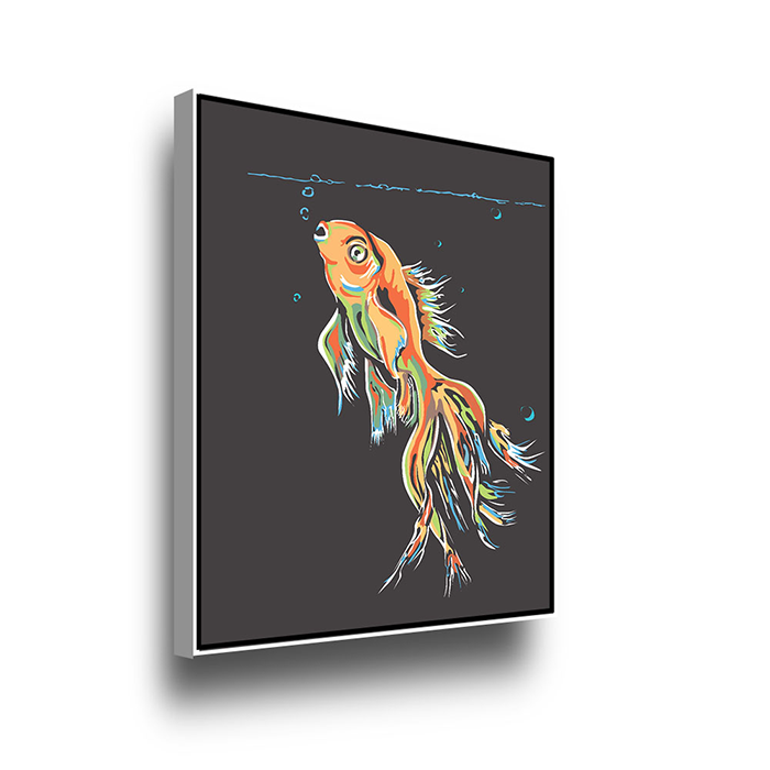 Golden Fish Ascent - Wall Art By Modern Prints