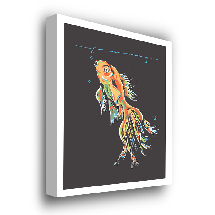 Golden Fish Ascent – Modern Prints