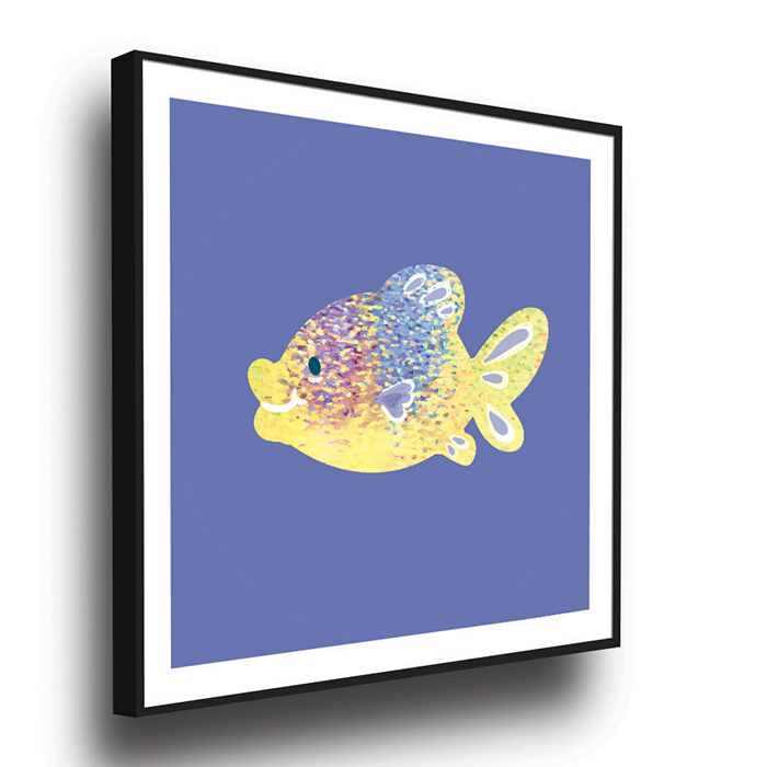 Stipple Fish (Square Print) – Modern Prints