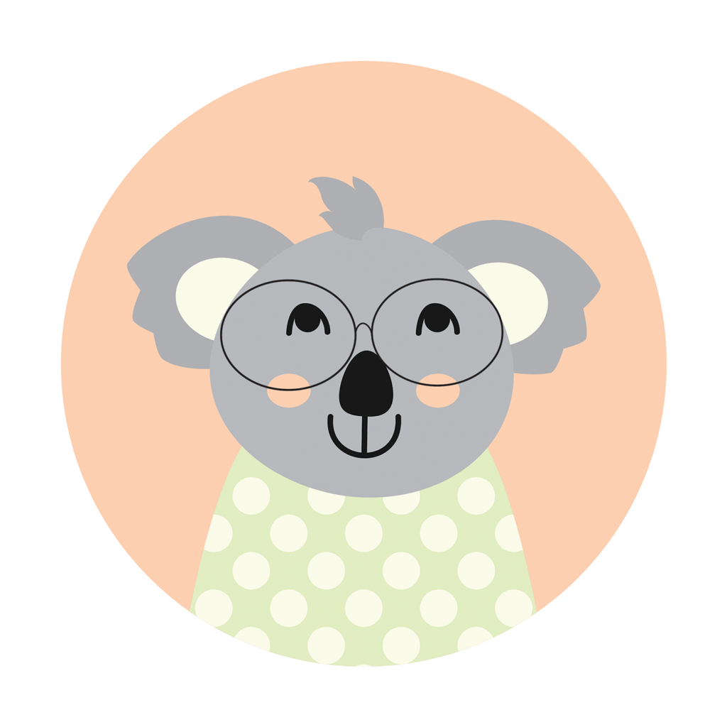 Chloe Koala (Circle Print) – Wall Art by Modern Prints – Modern Prints