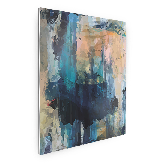 Cyan Ochre - Wall Art by Modern Prints | New Blue Abstract Art Print