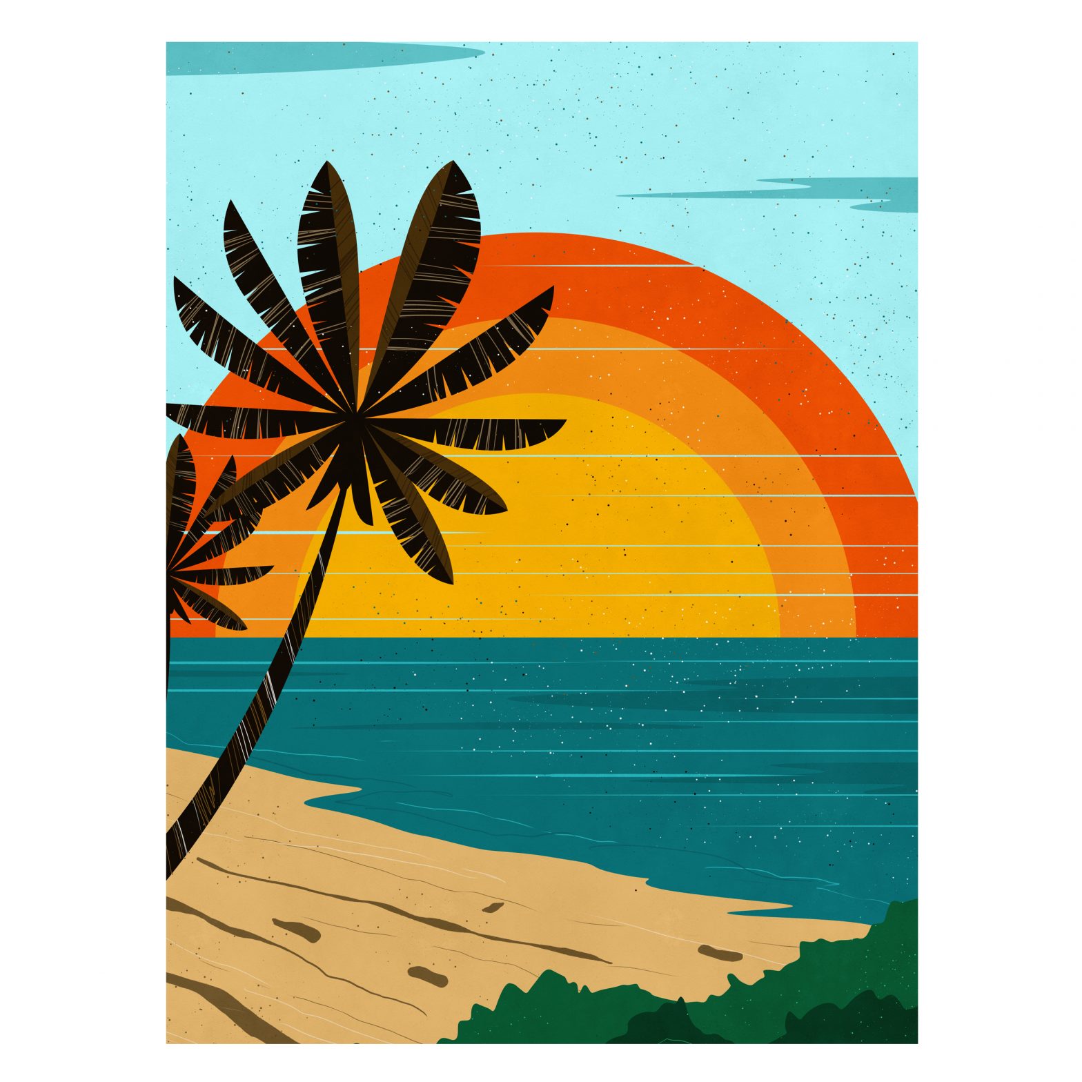 Hawaii Sunset Wall Art By Modern Prints